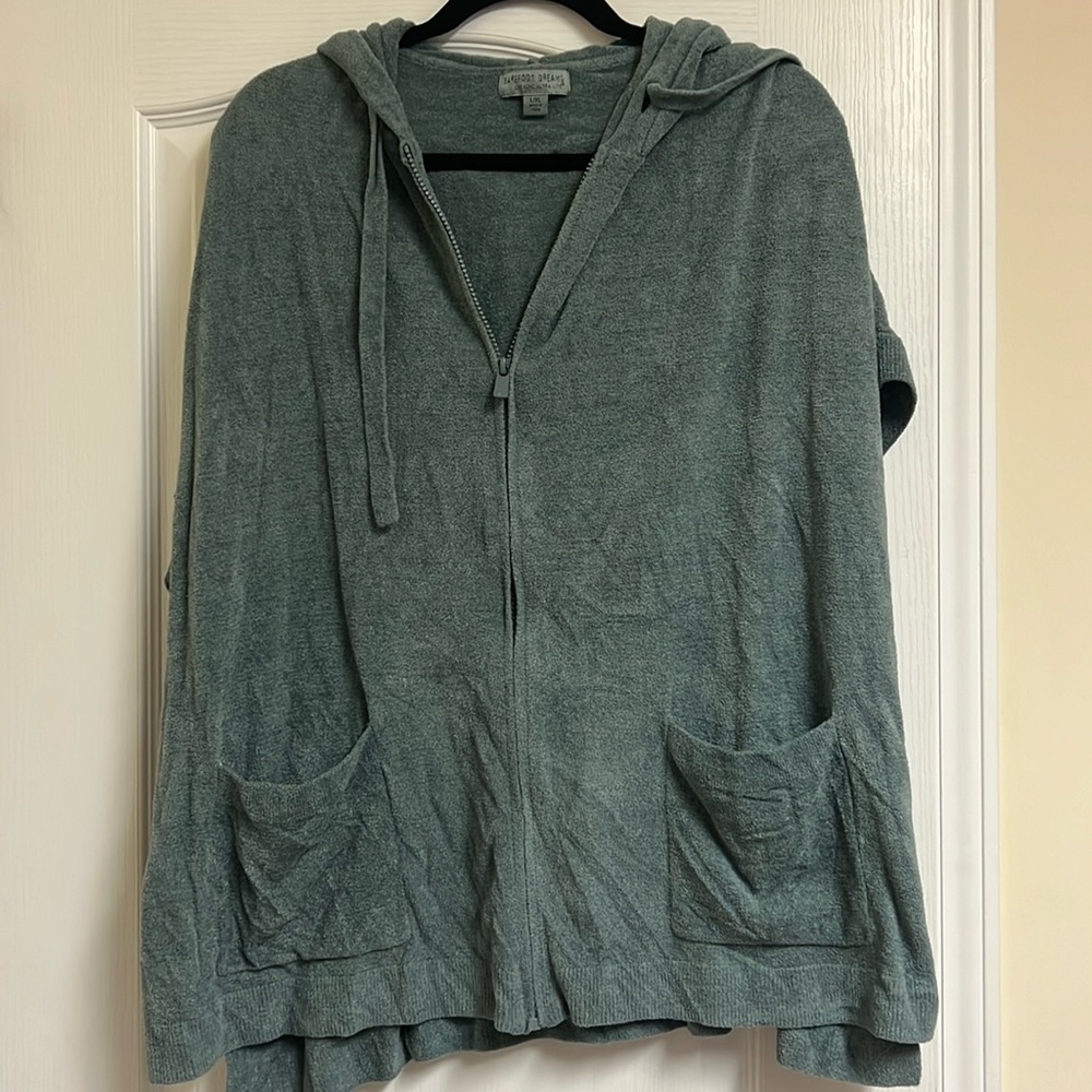 Barefoot Dreams CozyChic Ultra Lite Short Sleeve Zip Up Hoodie